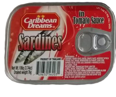 Caribbean Dreams Sardine in Tomato Sauce. Image
